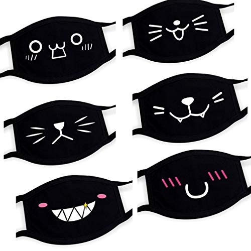 Corgy Unisex Mouth Massk Cute Cartoon Expression Hanging Ear Cotton Dust Massk Massks