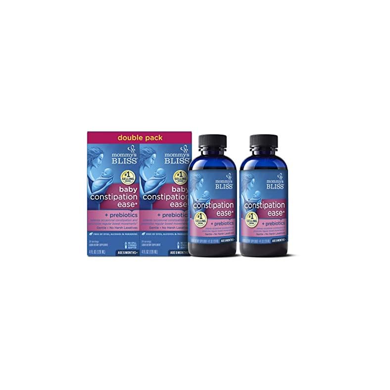 Mommy’s Bliss Baby Constipation Ease with Prebiotics, Promotes Regular Bowel Movements, Gentle, No Harsh Laxatives, Age…