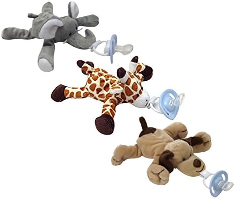 Maven Gifts: CuddlesMe Pacifier with Detachable Plush Animal 3-Pack – Pacifie...