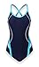 ReliBeauty Women's Adjustable Strap Cross Back One Piece Swimsuits (XX-Large(US12-14), Navy Blue)