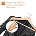 JS HANGER Wooden Suit Hangers, 3 Pack Extra-Wide Shoulder wood Coat Hangers with Non Slip Pant Bar, Extra Smooth and Splinter Free Natural Finish