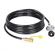 GGC 24 FT Propane Hose with Regulator -3/8 Quick Connect Disconnect Replacement for Mr. Heater Big Buddy Indoor/Outdoor Heater, Type 1 Connection x Quick Connect Fittings