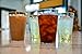 12oz Gold Rimmed Plastic Cups 100 Count BPA Free. Hard and Clear Disposable Tumblers. for Parties, Weddings, Dessert, Snacks