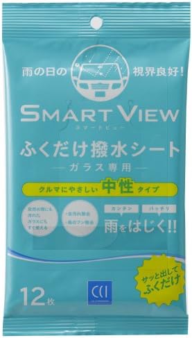 Amazon Cci 車用 ガラス撥水剤 スマートビュー ふくだけ撥水シート 12枚 G 102 作業簡単 撥水剤 車 バイク 車 バイク