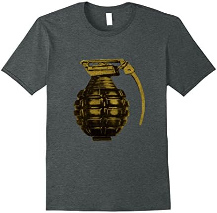 Mens Hand Grenade T-shirt 3XL Dark Heather
