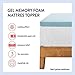 Best Price Mattress 2.5 Inch Ventilated Memory Foam Mattress Topper, Cooling Gel Infusion, CertiPUR-US Certified, Twin XL,Blue