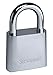 Sesamee KCR0436 4 Dial Bottom Resettable Combination Chrome Plated Padlock with 1-Inch Hardened Steel Shackle and 10000 Potential Combinations