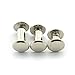 60 Sets Silvery Chicago Screws Assorted Kit 1/4 3/8 1/2 Inches Screw Posts Metal Accessories Nail Rivet Chicago Button for DIY Leather Decoration Bookbinding Round Flat Head Stud Screw