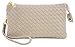Proya Collection Classic Soft Woven Leather Wristlet Clutch