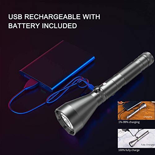 1500 Lumens LED Flashlight USB Rechargeable IP68 Waterproof Ultra Bright Tactical Flash light Torch for Outdoor Camping Hiking Cycling