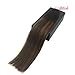LAB·EH Hair Extensions Tape in Human Hair Ombre Dark Brown to Chestnut Brown 22 Inch 50g 20pcs Real Tape in Human Hair Extensions Real Hair Glue in Extensions Straight
