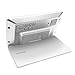 KLAREN Alarm Clock, Travel Clock LCD Mini Digital Desk Folding Electronic Alarm with Blue Backlight White