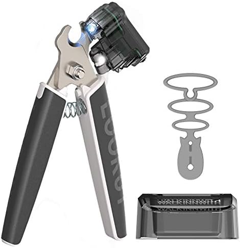 Walkinnwith Lookut PRO Dog Nail Clippers with LED Guide Light for Larger Pets Under 80 lbs