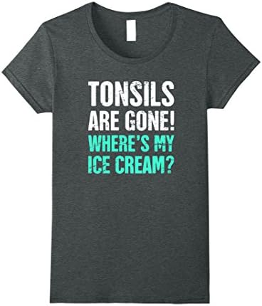 Womens Funny Tonsils T-Shirt Large Dark Heather