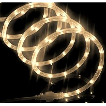 Izzy Creation 18FT Warm White LED Flexible Rope Lights Kit For Indoor/Outdoor Lighting, Home, Garden, Patio, Shop Windows, Trees, New Year, Wedding, Party, Event