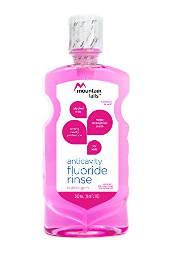 Mountain Falls Anticavity Fluoride Rinse for Kids, Bubble Gum, Compare to ACT, 16.89 Fluid Ounce