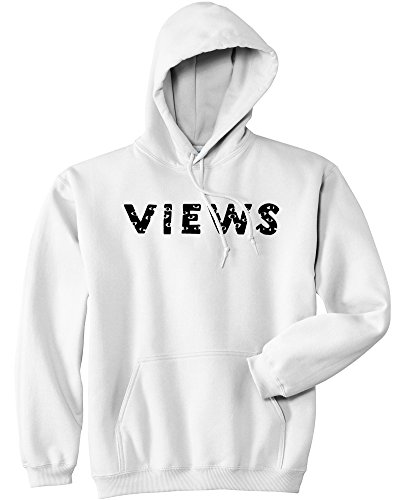 Mars NY Unisex Drake Views Hoodie Views from the 6 Hoodie (MEDIUM, WHITE)