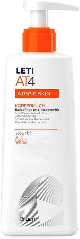 Leti AT4 Body Milk 500ml - Gentle Moisturiser for Dry Skin