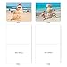 The Best Card Company Variety Pack of 10 Christmas Greeting Cards with Envelopes, Humor Holiday Assortment for Kids, Men and Women (10 Designs, 1 Each) - Season's Beachin M6651XSG