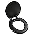 Ginsey Home Solutions Ginsey Soft Padded Plastic Hinges, Zebra Round Toilet Seat, Other