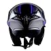 1Storm Motorcycle Modular Full Face Helmet Flip up Dual Visor Sun Shield: HB89 Arrow Blue