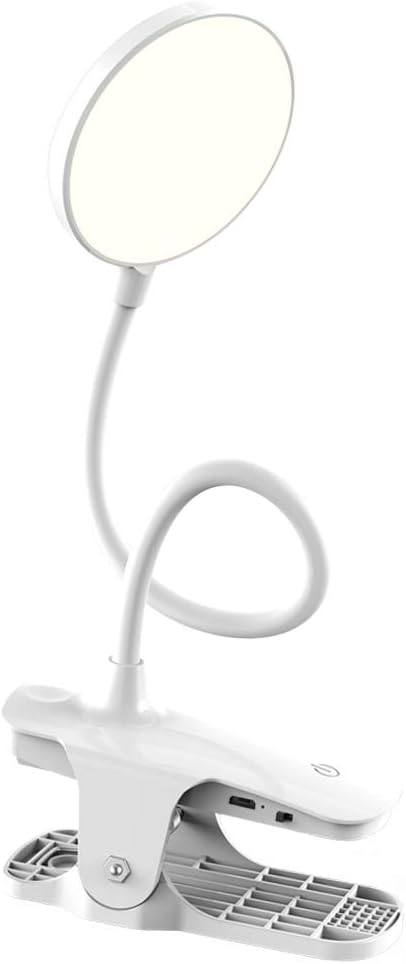 lampara de lectura led con clip inalambrica portatil y con clip brillo ajustable recargable por usb lampara de escritorio perfecta para leer