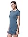 REGNA X Basic women's boat neck short sleeve tunic dress top