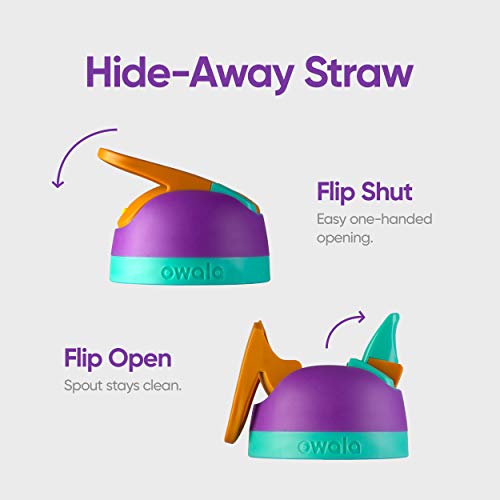Owala Flip Clear Water Bottle with Straw for Sports and Travel, BPA