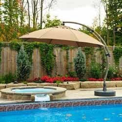 Sun Garden 13 Curve Cantilever Umbrella Amazon Co Uk Garden Outdoors