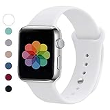 UPOLS Compatible with Apple Watch Band 38mm 42mm 40mm 44mm Sport Band, Silicone Sport