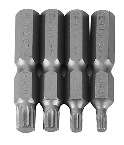 Click Here to See More Images OEMTOOLS 25015 4 Piece Triple Square Bit Set - Metric