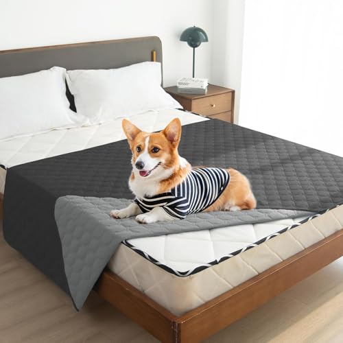 Kammoy Funda Impermeable para Cama, Mascotas, tapete para Gato, tapete Entrenador para Perro, Antideslizante, para sofá, Silla, Cama, Protector de Muebles (67 * 78 Inch)
