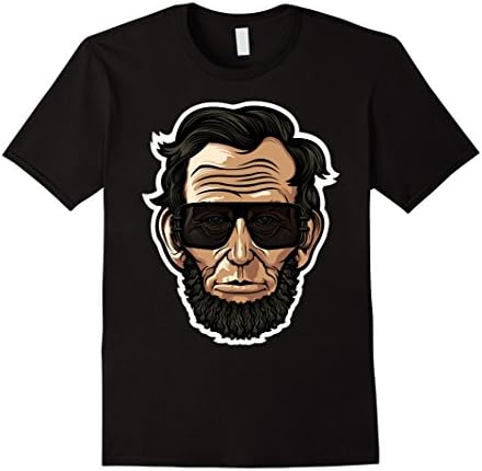 Men's Cool Abraham Lincoln President Free Slave Abolition T Shirt XL Black