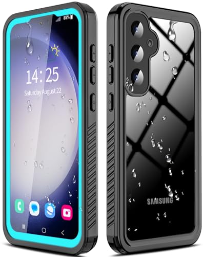 for Samsung Galaxy S23 FE 5G Waterproof Case with Built-in Screen Protector,Rugged Full Body Underwater Dustproof Shockproof Drop Proof Protective Cover for Samsung Galaxy S23 FE 5G 6.4" (Blue)