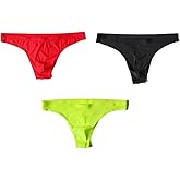 GAOGAO Seamless Breathable Male Smooth Ice Silk G-Strings & Thongs Underwear Men Brief