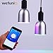 Bluetooth LED Light Bulb Speaker Smart Bulb, Wefunix App Controlled 5W E26 E27 RGB Changing Lamp Dimmable Light Colorful LED, Bluetooth Speaker with (Silver)