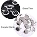DROLE 30 Sets Stainless Steel Cabochon Frame Setting Tray Connector with Round Glass Dome Tile Cabochon Trays Kit for Crafting DIY Jewelry Making 20mm