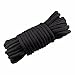 KINGLAKE Long Cotton Rope,Pack of 2 x 33 Feet,Natural Durable Long Rope Strap 8mm Black and Red