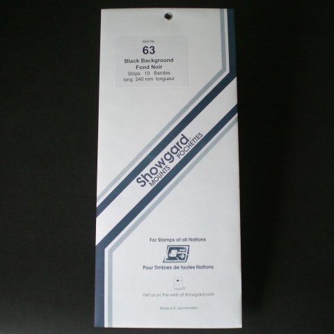 Showgard Strip Style Black Stamp Mounts Size 63