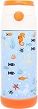 Snug Flask for Kids - Vacuum Insulated Water Bottle with Straw (Sealife)