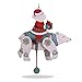 Hallmark Keepsake Christmas Ornament 2018 Year Dated, Pull-String Polar Bear and Santa, Wood Polarbear