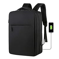 Business Laptop Backpack Anti-theft Laptop Bag Fits 14 15 15.6 Inches Notebook with USB Charging Port Business Travel Computer Bag Water Resistant School Bag College Bookbag for Women & Men, Black