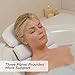Stock Your Home Luxury Spa Bath Pillow Mat Features 3 Panel Nonslip Jacuzzi Pillow with Removable Suction Cups and Extra Thick Foam Cushion Providing Head Neck & Back Support for Ultimate Relaxation