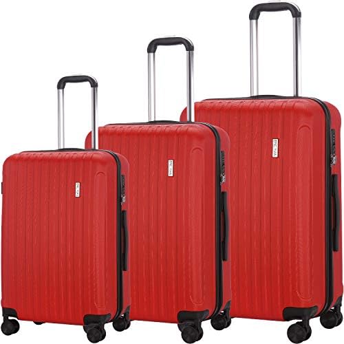 Luggage Set 3 Piece Suitcases ABS Trolley Suitcase Spinner Hardshell Lightweight TSA
