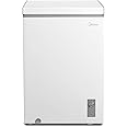 Midea MERC04C4BAWW 3.5 Cubic Feet Chest Freezer, Cu.ft-Convertible, White