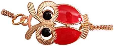 Bracelets Gift,kaifongfu Women Bracelets Lovely Owl Jewelry Accessories Friendship Charm Bracelets Gift (Red)