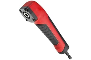 Ragyzity Right Angle Drill Attachment Electric Screwdriver Repair 90 Degree Corner Device, ABS Handle Screwdriver Socket Adapter Shockwave Impact Duty Right Angle Attachment (Red,black)