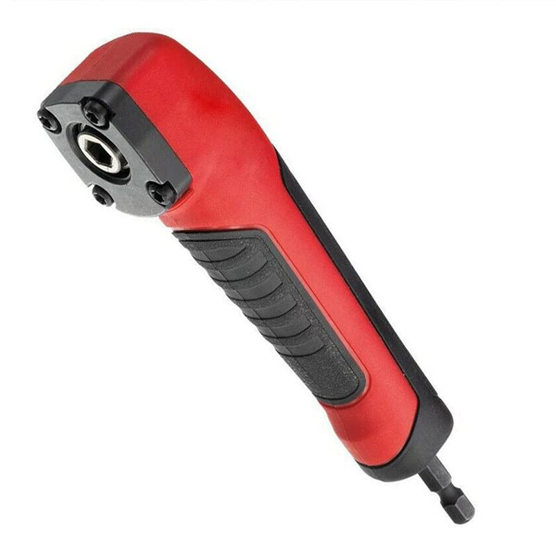 Ragyzity Right Angle Attachment Electric Screwdriver Repair 90 Degree Corner Device, Shockwave Impact Duty Right Angle Attachment (Red,Black)