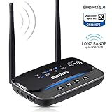 Bluetooth 5.0 Transmitter Receiver-Wireless Long Range 263ft aptX HD Low Latency Upgraded 3 in 1 CSR Bluetooth Audio Adapter Pair 2 Devices Hi-Fi Sound Optical AUX RCA 3.5mm for TV Home Stereo System