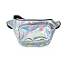 EBTOYS Waist Bag Casual Bag Women Shiny Holographic Fanny Pack Bum Bag（Silver)